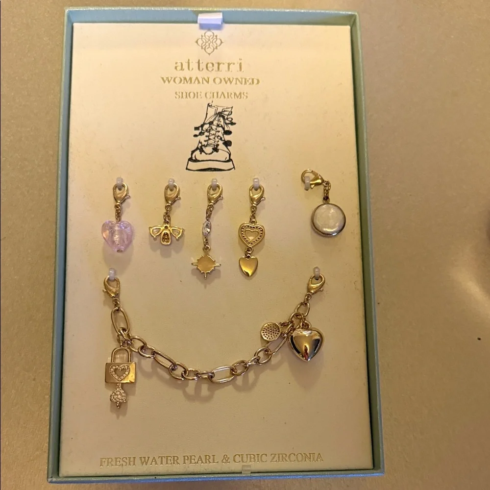 Atterri Gold and Silver Sneaker Charm - Picture 1 of 1